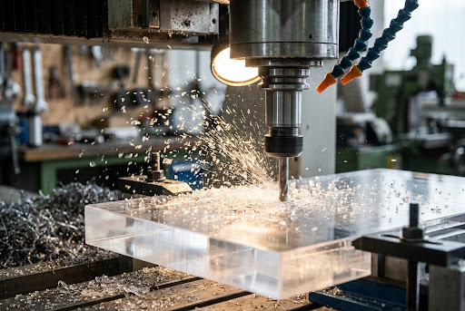 Corte CNC em acrílico com precisão industrial